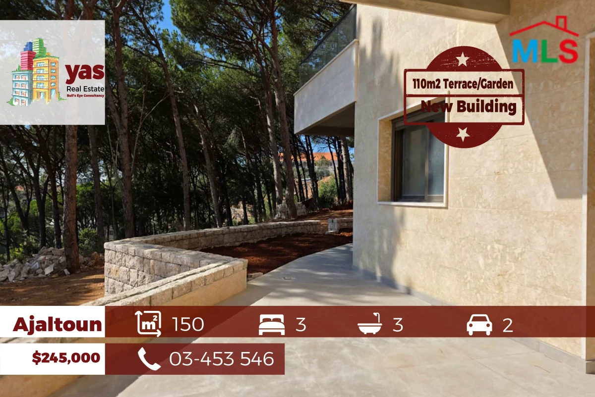 Ajaltoun 150m2 | 110m2 Terrace | Mountain View | New | TO
