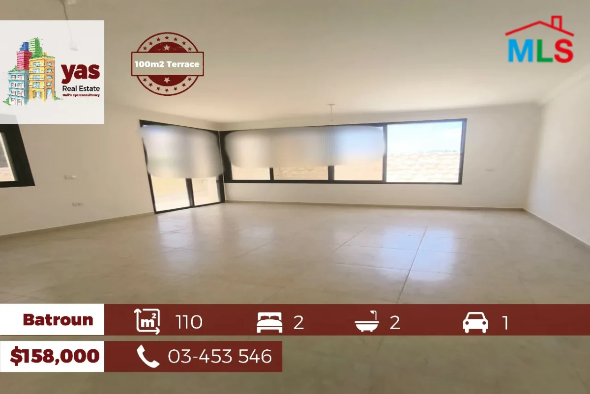 Batroun 110m2 | 100m2 Terrace | New Apartment | Luxury | HJ/TYT