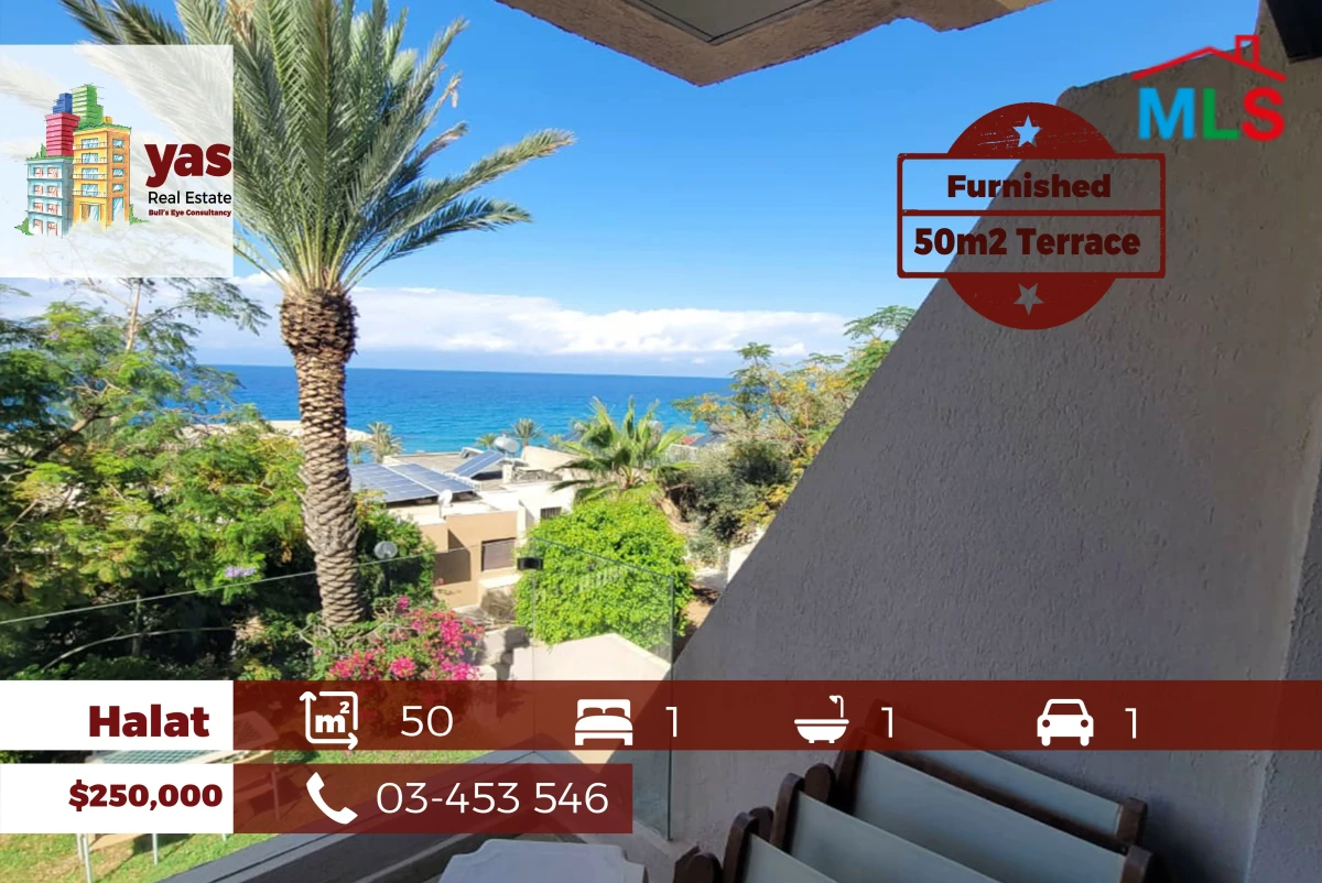 Halat 50m2 | 50m2 Terrace | Furnished | Decorated | Sea View | OH