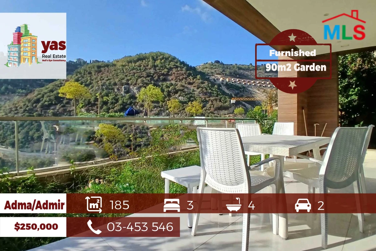 Adma/Admir 185m2 | 90m2 Garden | Furnished | Calm Area | View |EH/YV