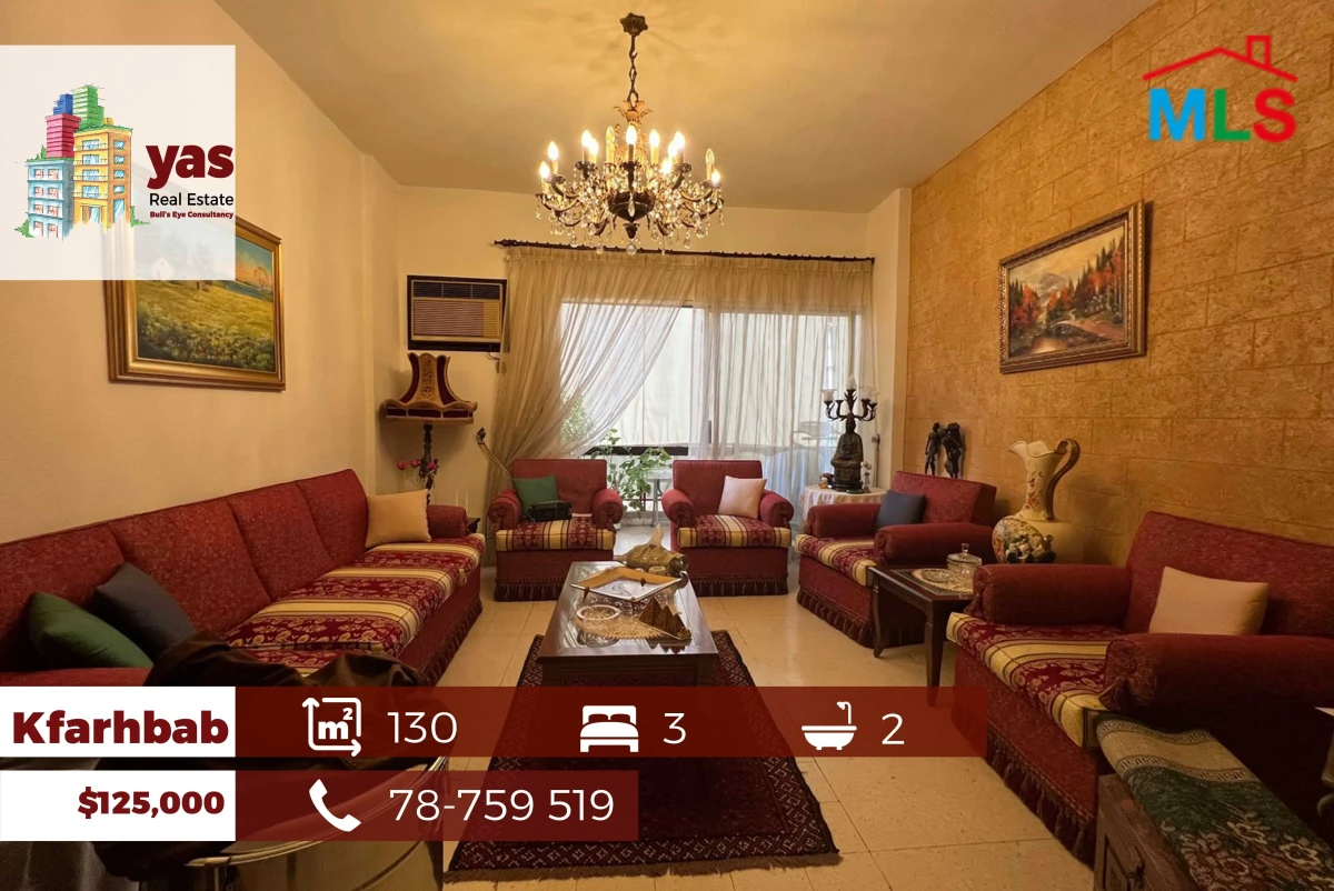 Kfarhbab 130m2 | Flat | Prime Location | Calm Street |EH/IV