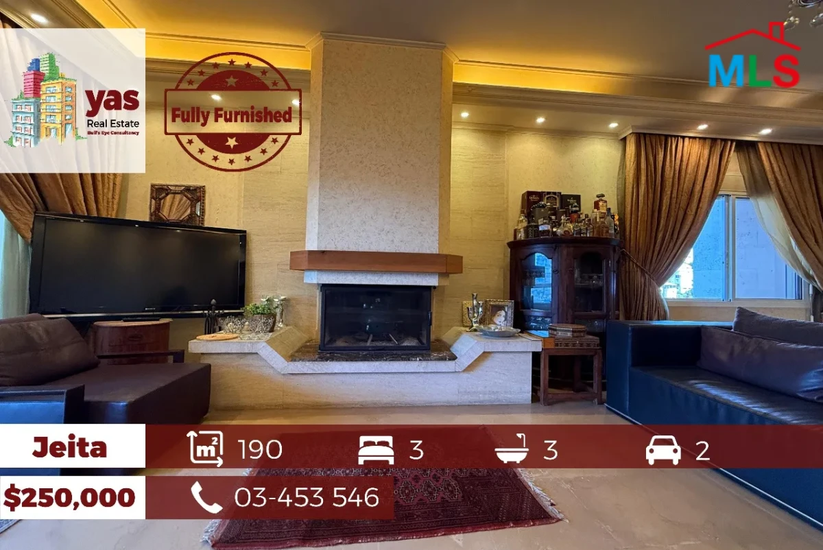 Jeita 190m2 | Fully Furnished | Excellent Condition | Impressive View