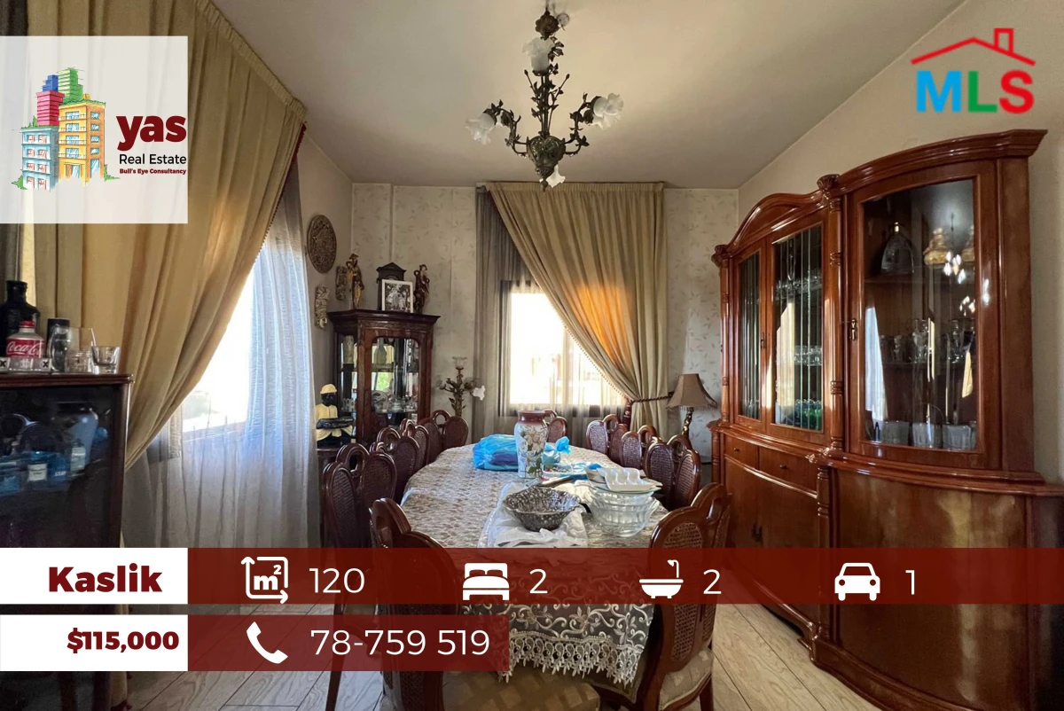 Kaslik 120m2 | Well Maintained | Classical | Prime Location | EH