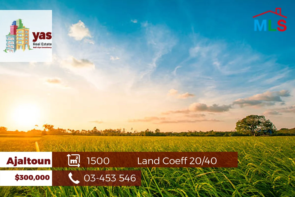 Ajaltoun 1500m2 |Coeff 20/10 | Residential Land | Classy Area | TYT