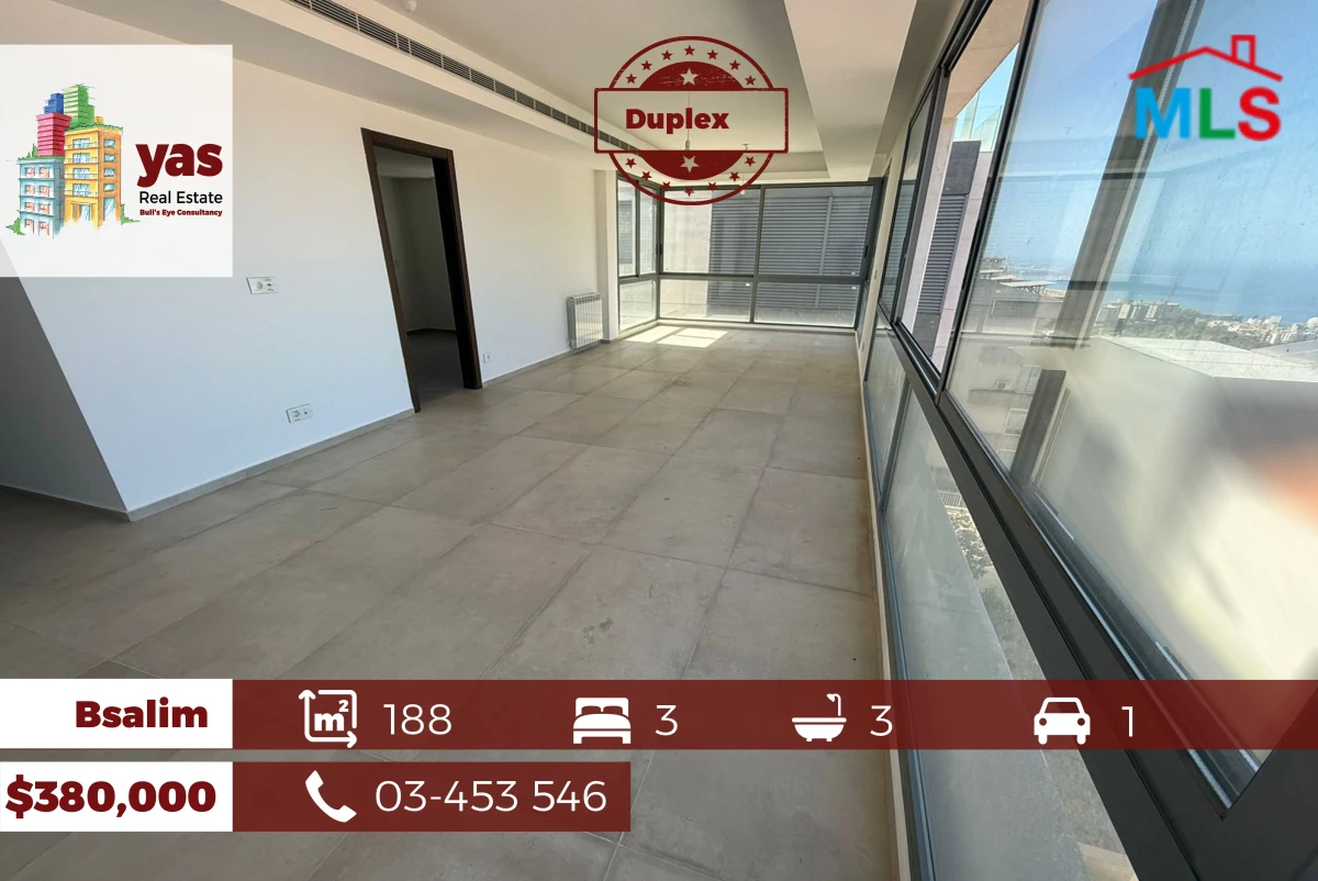 Bsalim 188m2 | New Duplex | High-End | Sea View | CHS