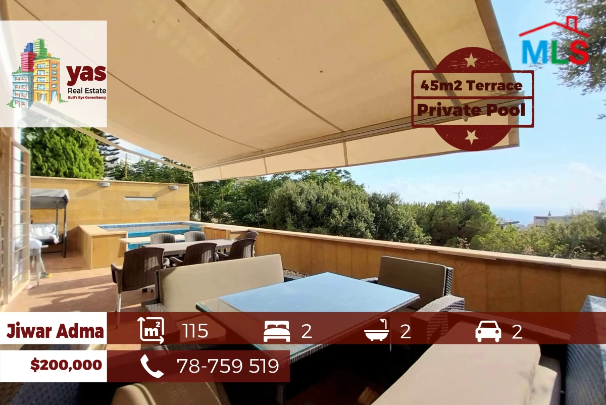 Jiwar Adma 115m2 | 45m2 Terrace | Gated Community | Calm | IV/RA