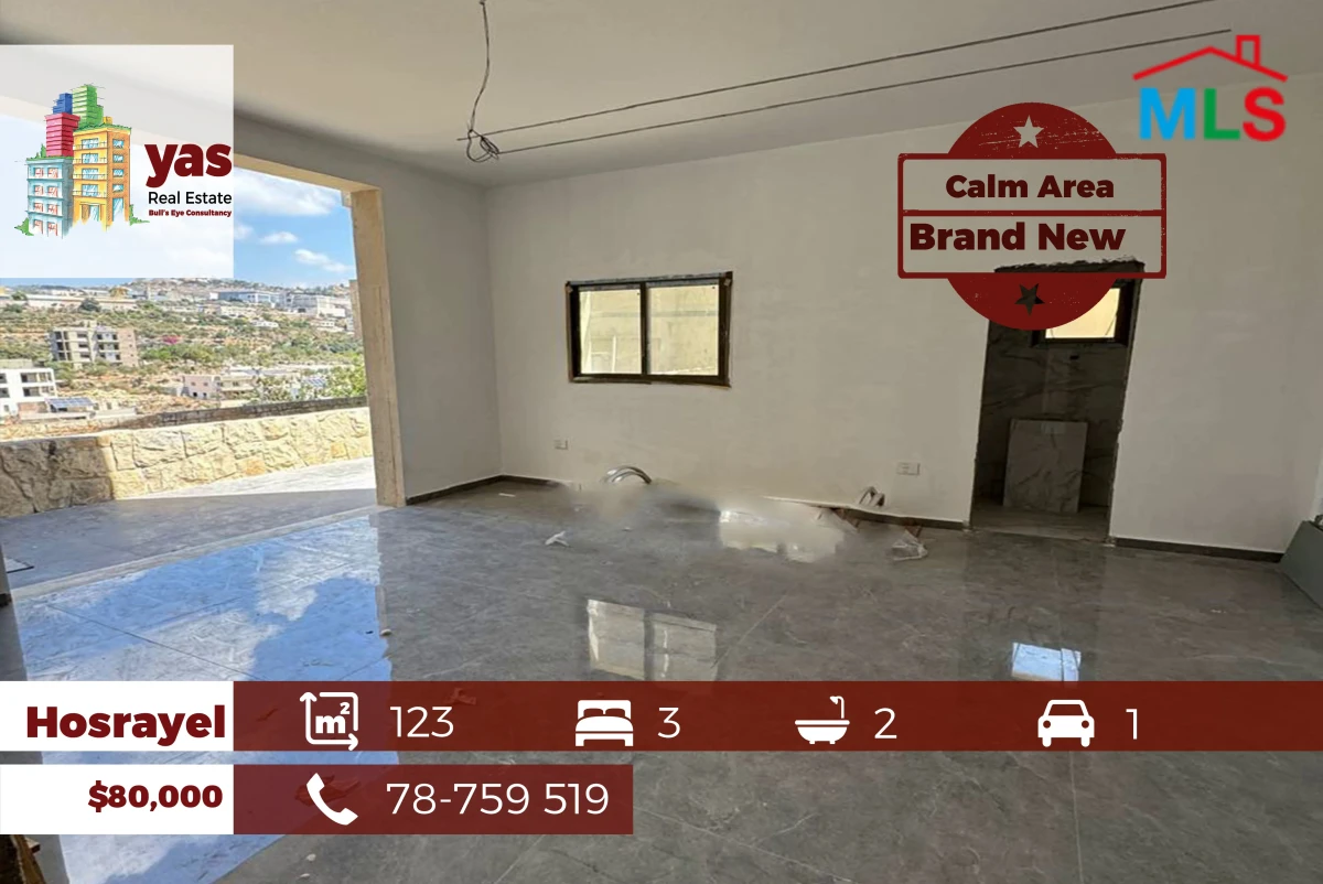 Hosrayel 123m2 | Brand New | Calm Area | Prime Location | OH