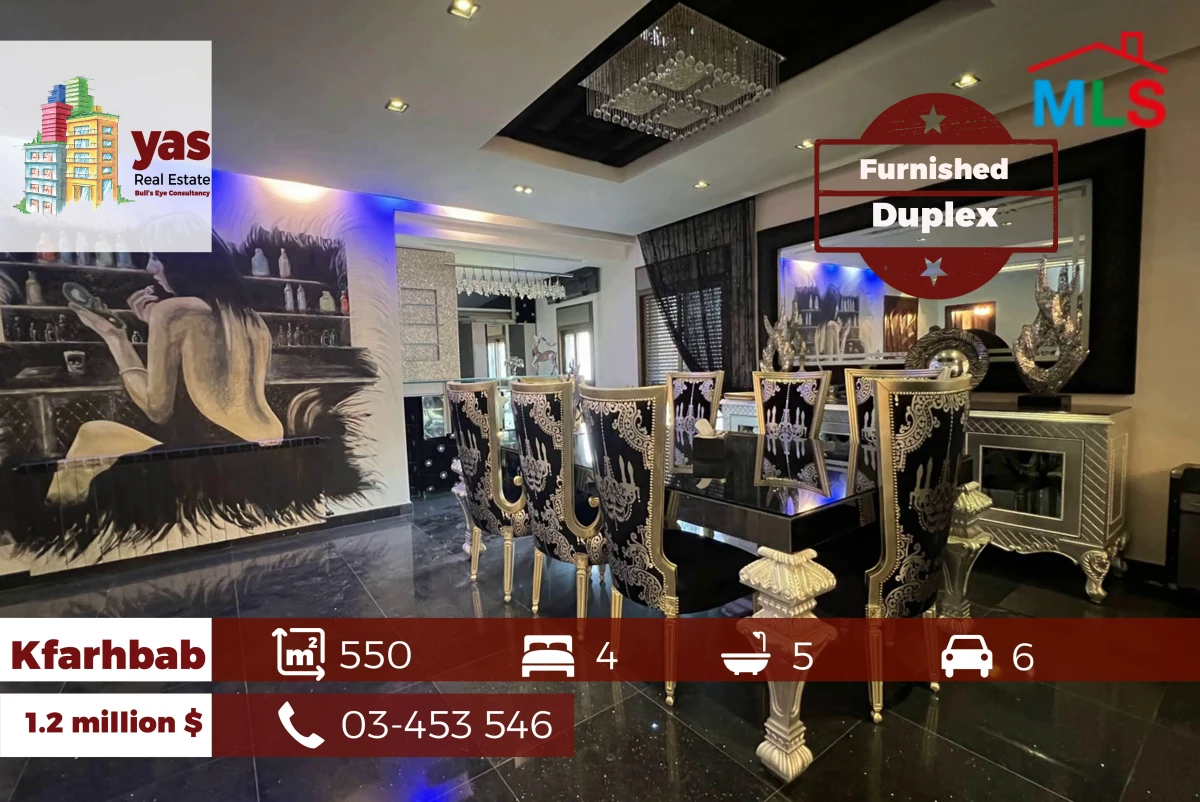 Kfarhbab 550m2 | Furnished Duplex | Prime Location | Catch | EH/IV