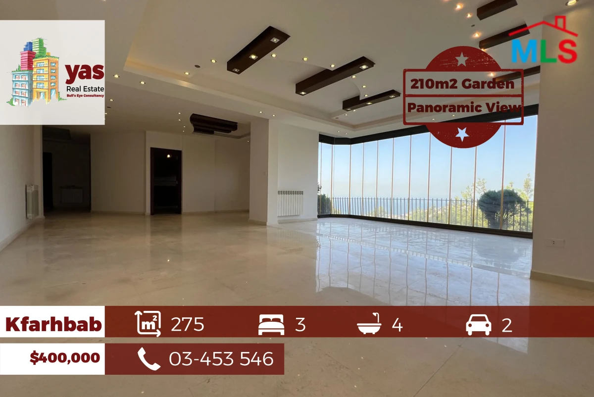 Kfarhbab 275m2 | 210m2 Garden | Payment Facilties | Luxury | EH/IV