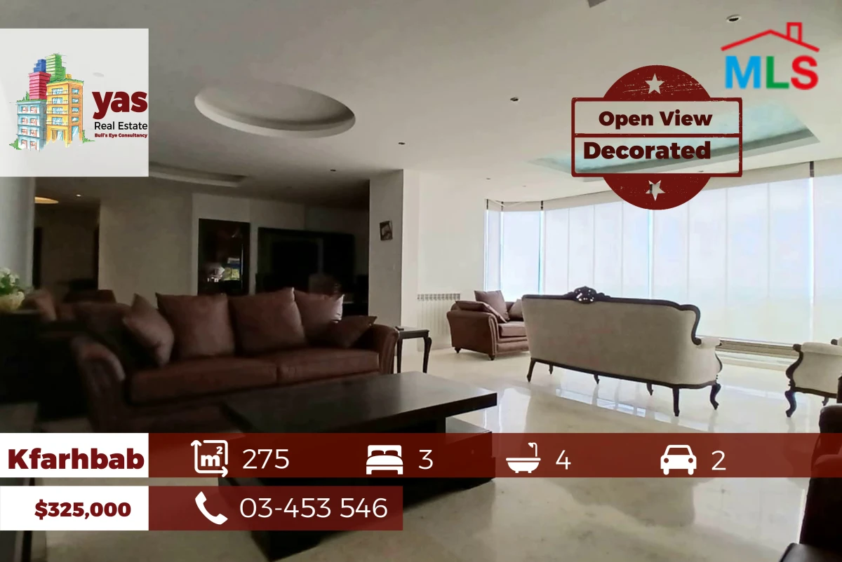 Kfarhbab 275m2 | Furnished | Open View | Excellent Condition | IV