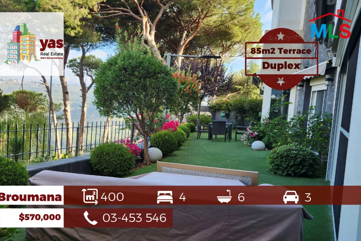 Broumana 400m2 | 85m2 Garden | Duplex | Prime Location | OH
