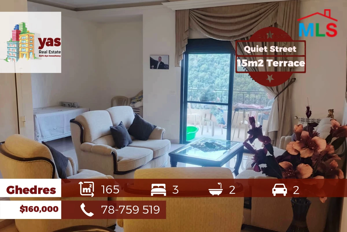Ghedres 165m2 | 15m2 Terrace | Quiet Area | Well Maintained | PM