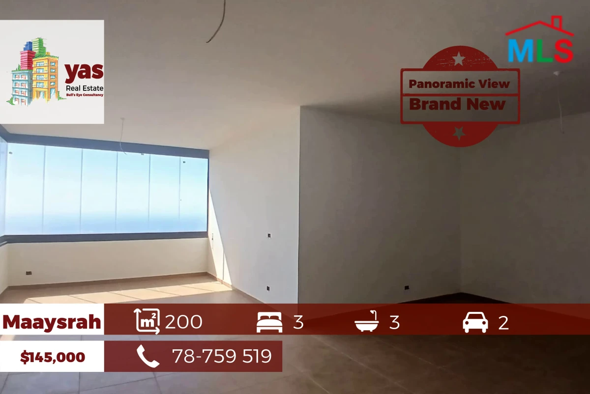 Maaysrah 200m2 | Brand New | Panoramic Sea View | Catch | ABA
