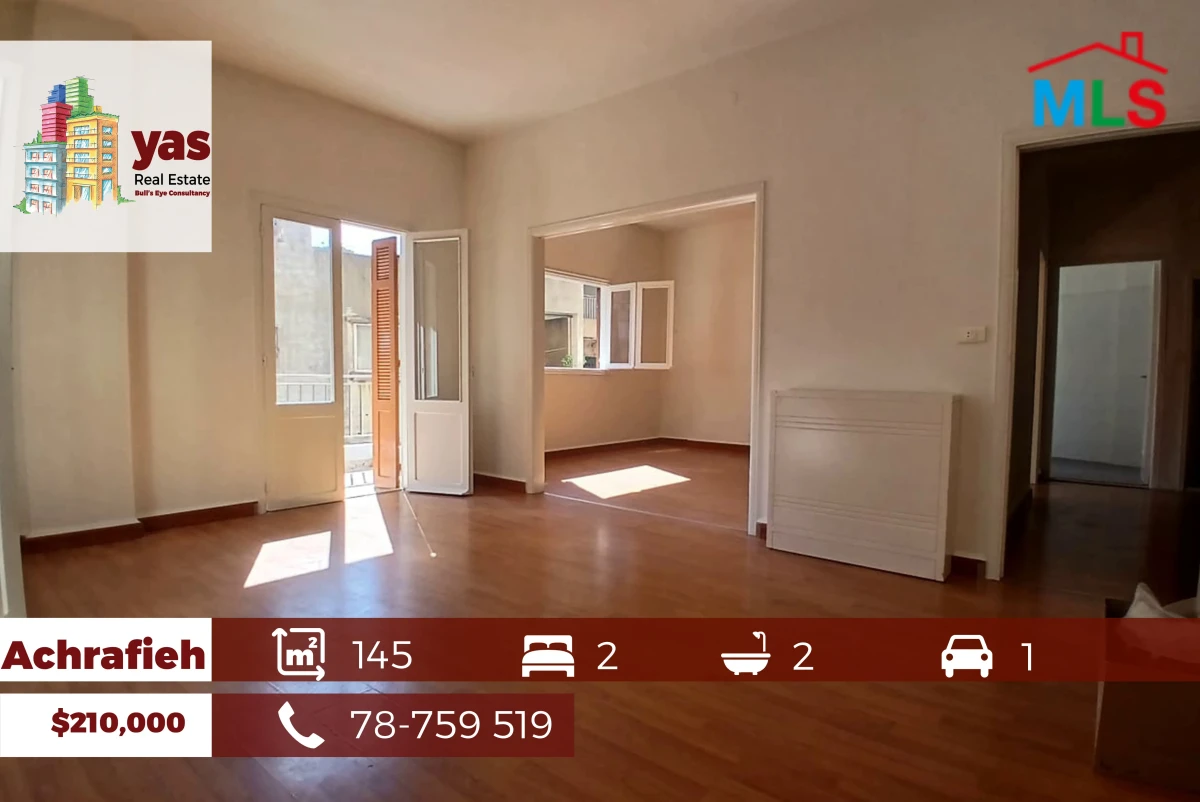 Achrafieh/Sioufi 145m2 | Well Maintained | Prime Location | PA