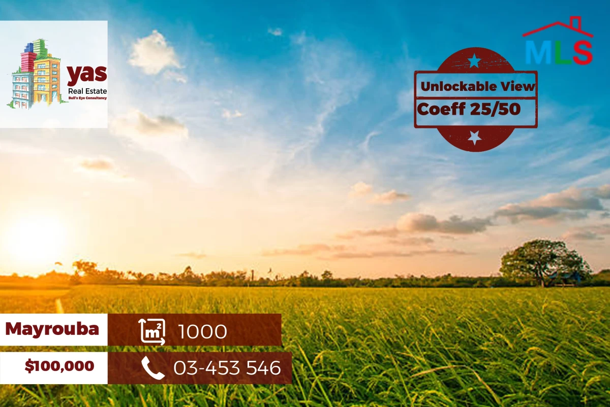 Mayrouba/Amez Borders 1000m2 | Coeff 25/50 | Classy Area | WA