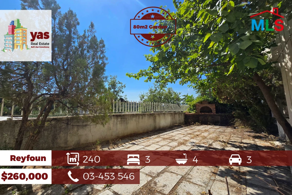 Reyfoun 240m2 | 80m2 Terrace | Mountain View | Furnished | DA