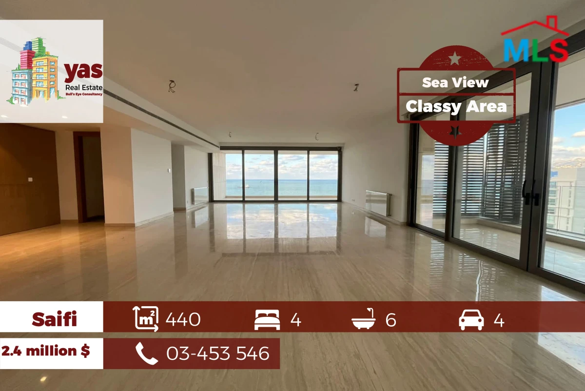 Saifi 440m2 | Luxury | New | Classy Area | Sea View | PA