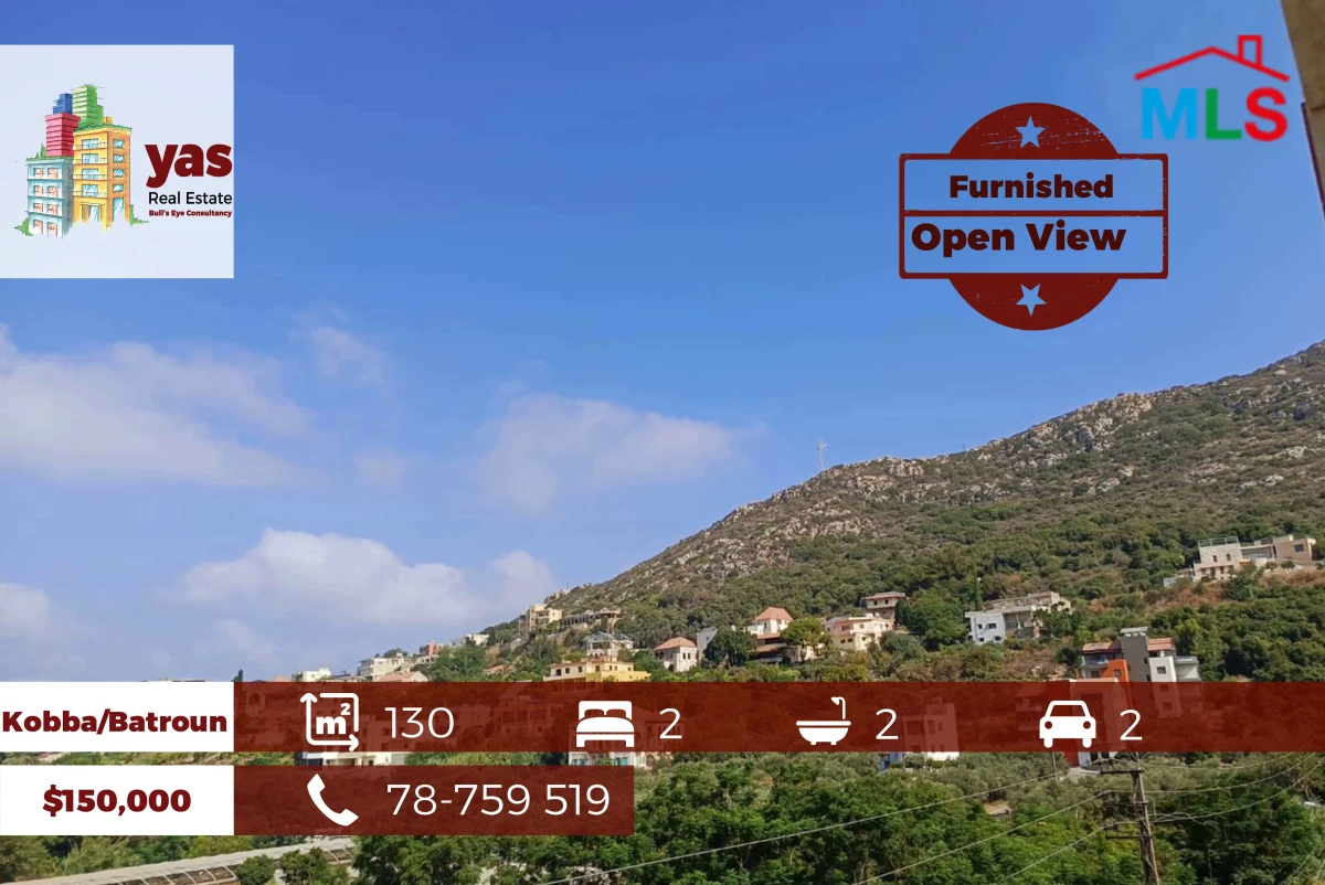 Batroun/Kobba 130m2 | Furnished/Equipped | Calm Area | View | PA