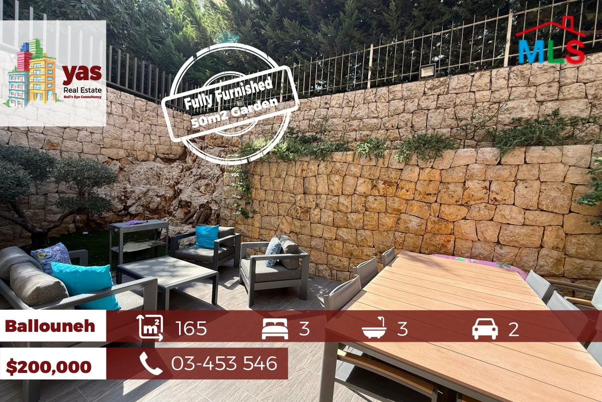 Ballouneh 165m2 | 50m2 Garden | Furnished | Upgraded | New | Catch |BG