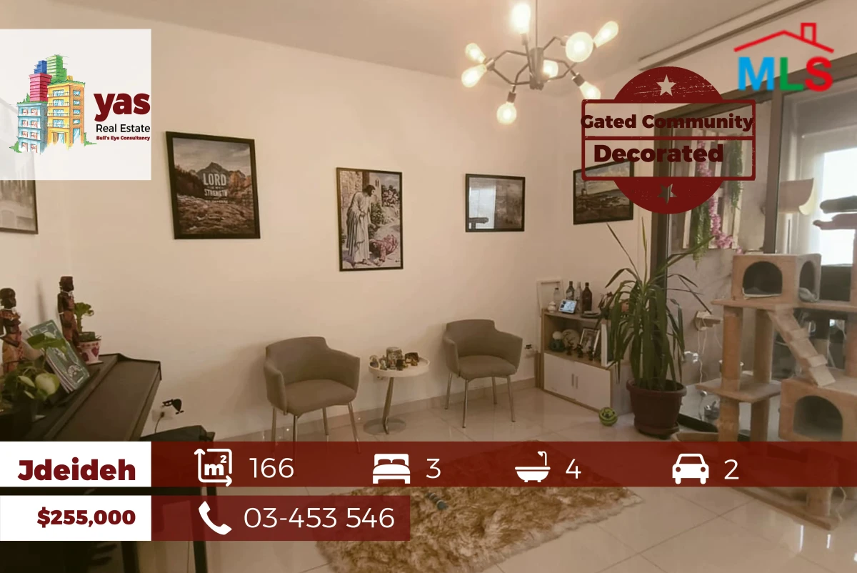 Jdeideh 166m2 | City View | Prime Location | Gated Community | AA