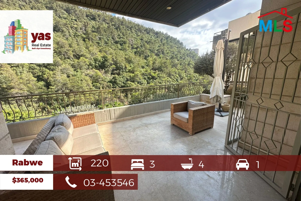 Rabwe 220m2 | 120m2 Terrace | Spacious | Prime Location | catch |MJ/KH