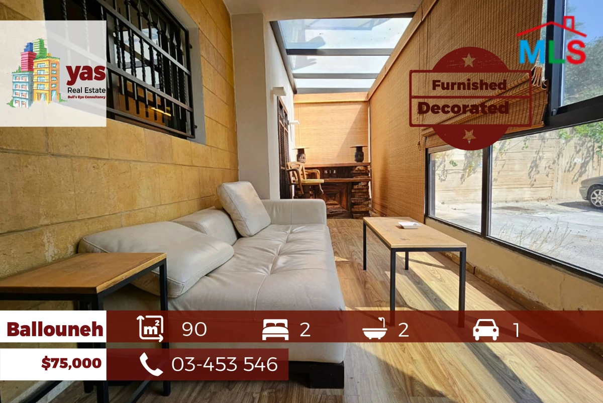 Ballouneh 90m2 | Furnished | Well Maintained | Decorated | View | TO