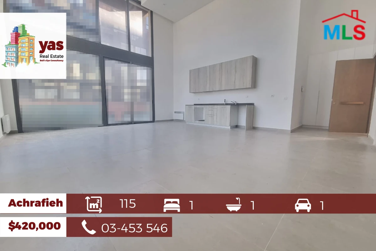 Achrafieh 115m2 | Loft | Brand New | Spacious | PA