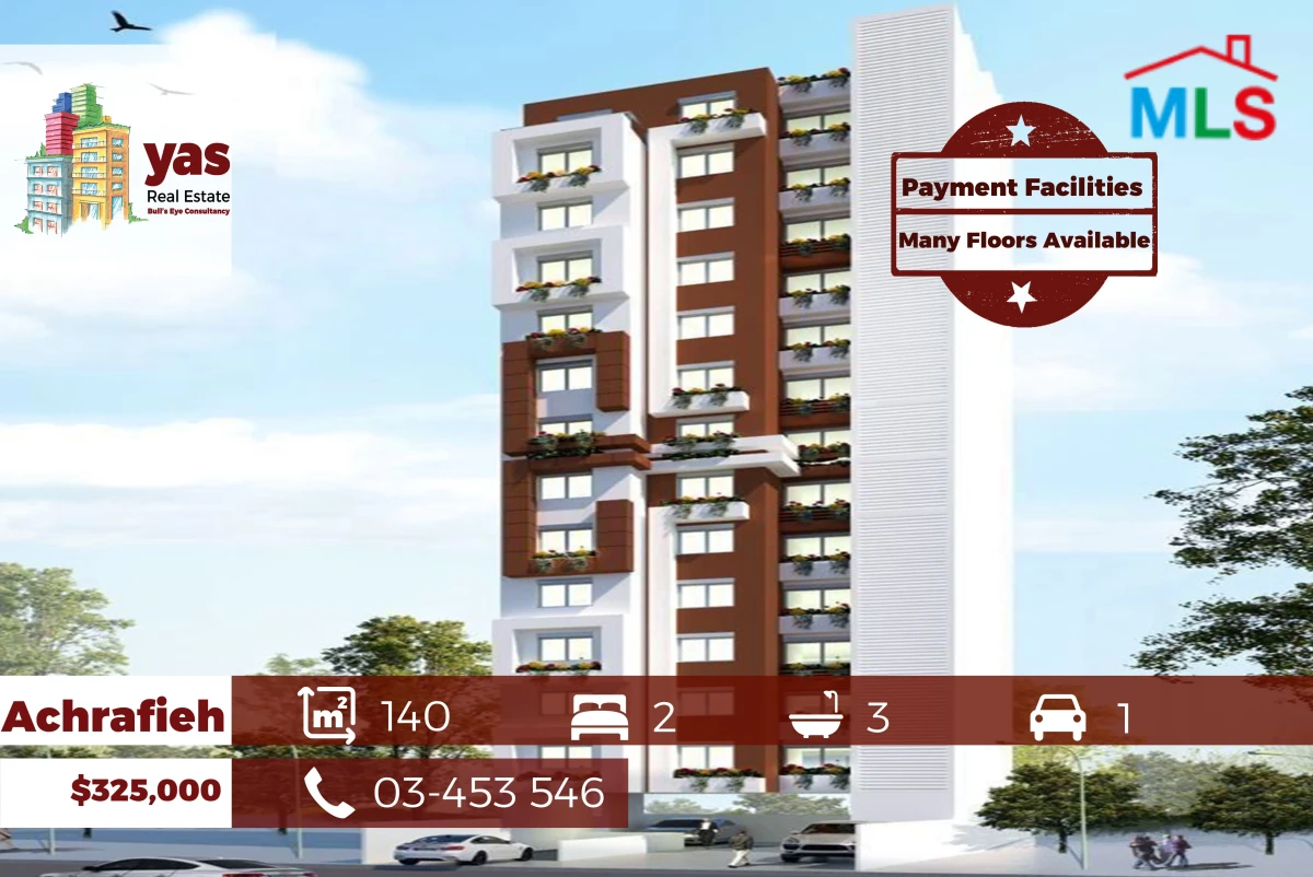 Achrafieh 140m2 | Payment Facilties | Full Floor | Solar Panel | PA