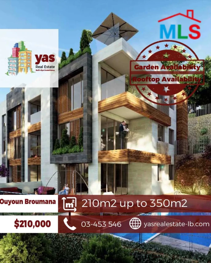 Ouyoun broumana 210m2 up to 350m2 | Under Construction | Calm Area |PA