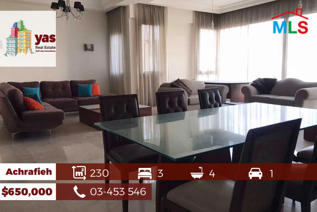 Achrafieh 230m2 | Decorated | Unique | Prime Location | MO