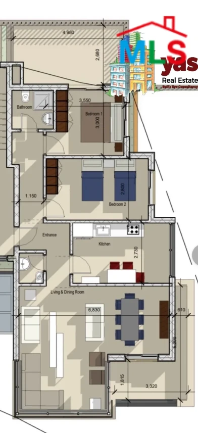Sheileh 117m2 | 54m2 Garden | payment Facilities | Calm Area | GA
