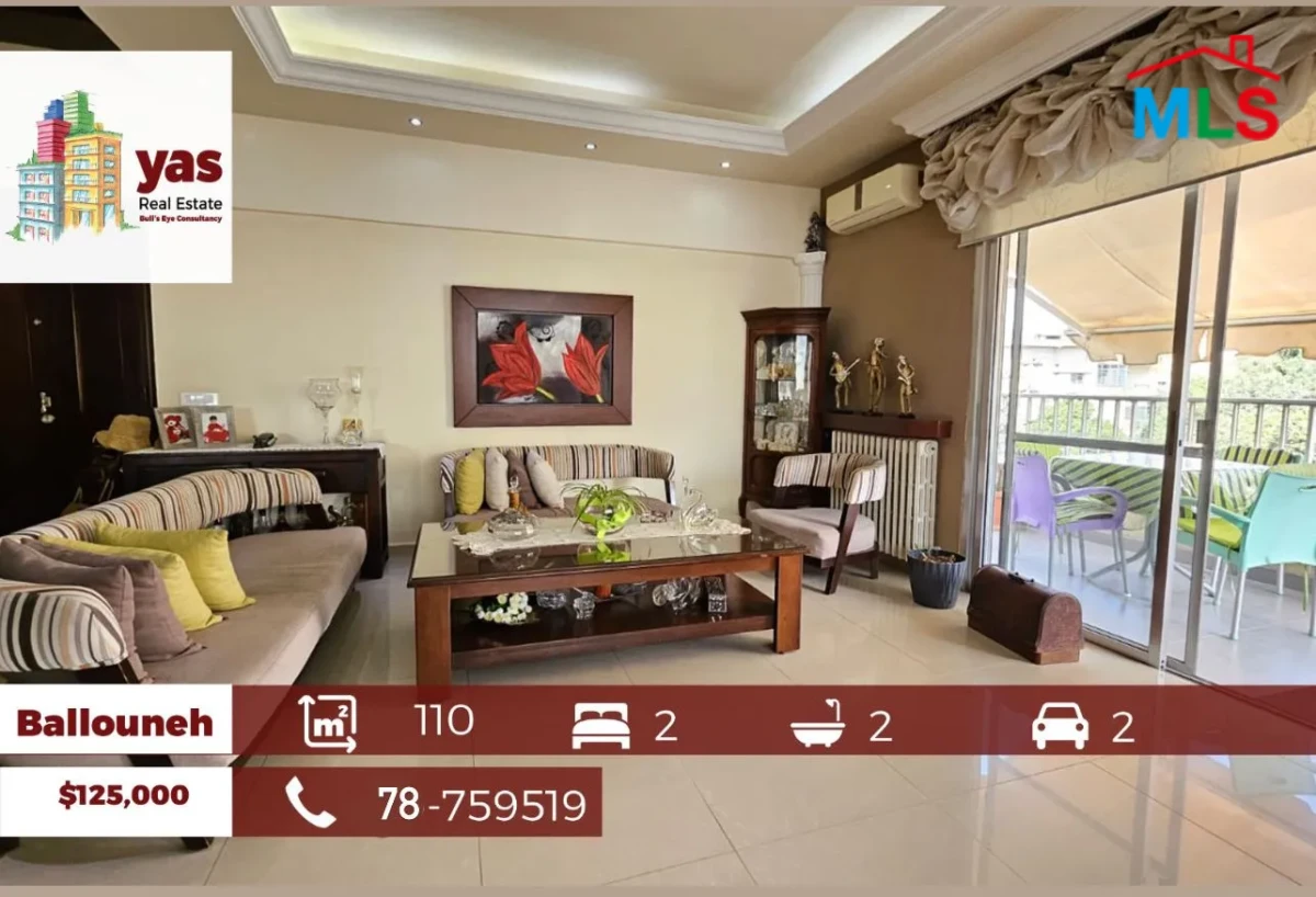 Ballouneh 110m2 | 55m2 Terrace | Brand New |Mountain And Sea View | TO