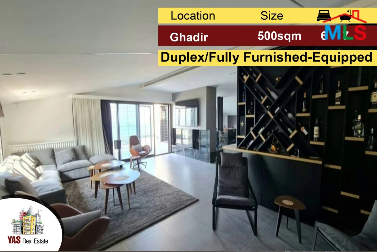 Ghadir 500m2 | 170m2 Terrace/Garden | Duplex | Furnished/Equipped |IV