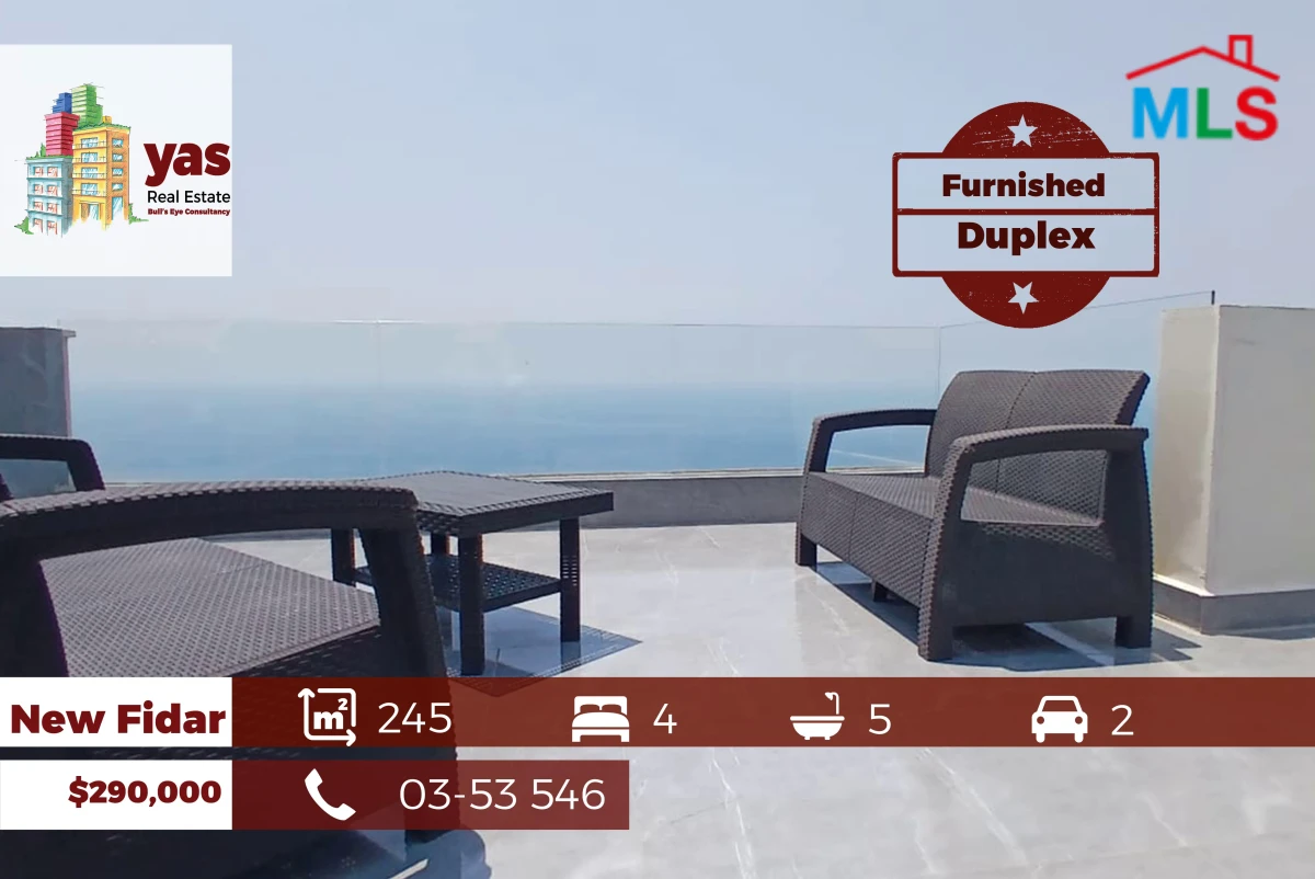 New Fidar 245m2| Duplex | Terrace | Furnished | Brand New | ABA