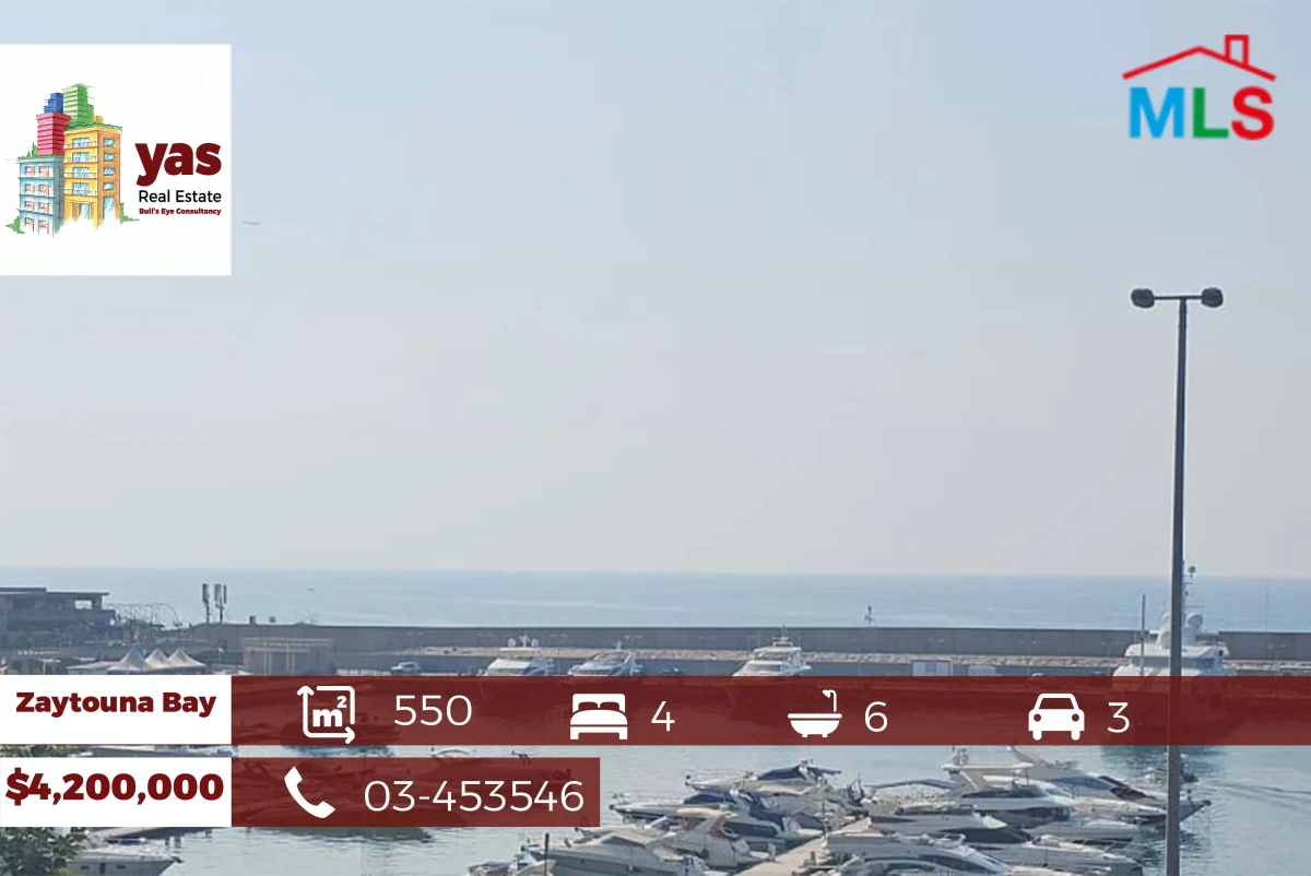 Zaytouna Bay 550m2 | Luxury | Prime Location | Open Sea View | PA