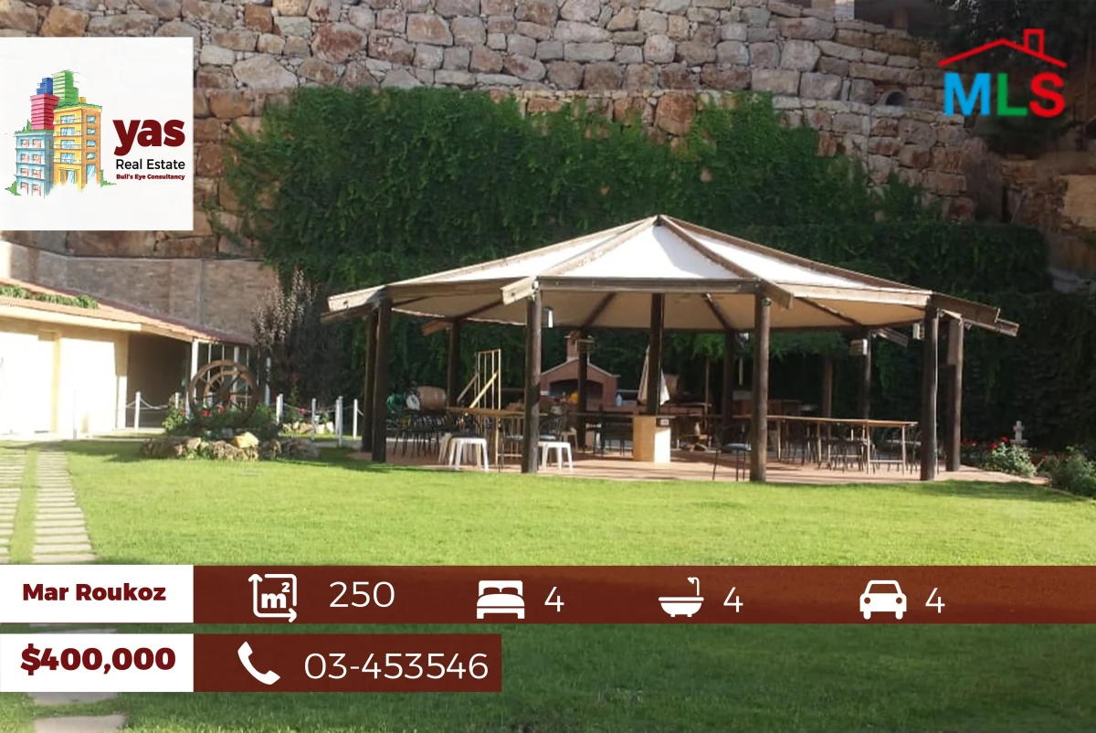 Mar Roukoz 250m2 | 200m2 Garden | Excellent Condition | PA