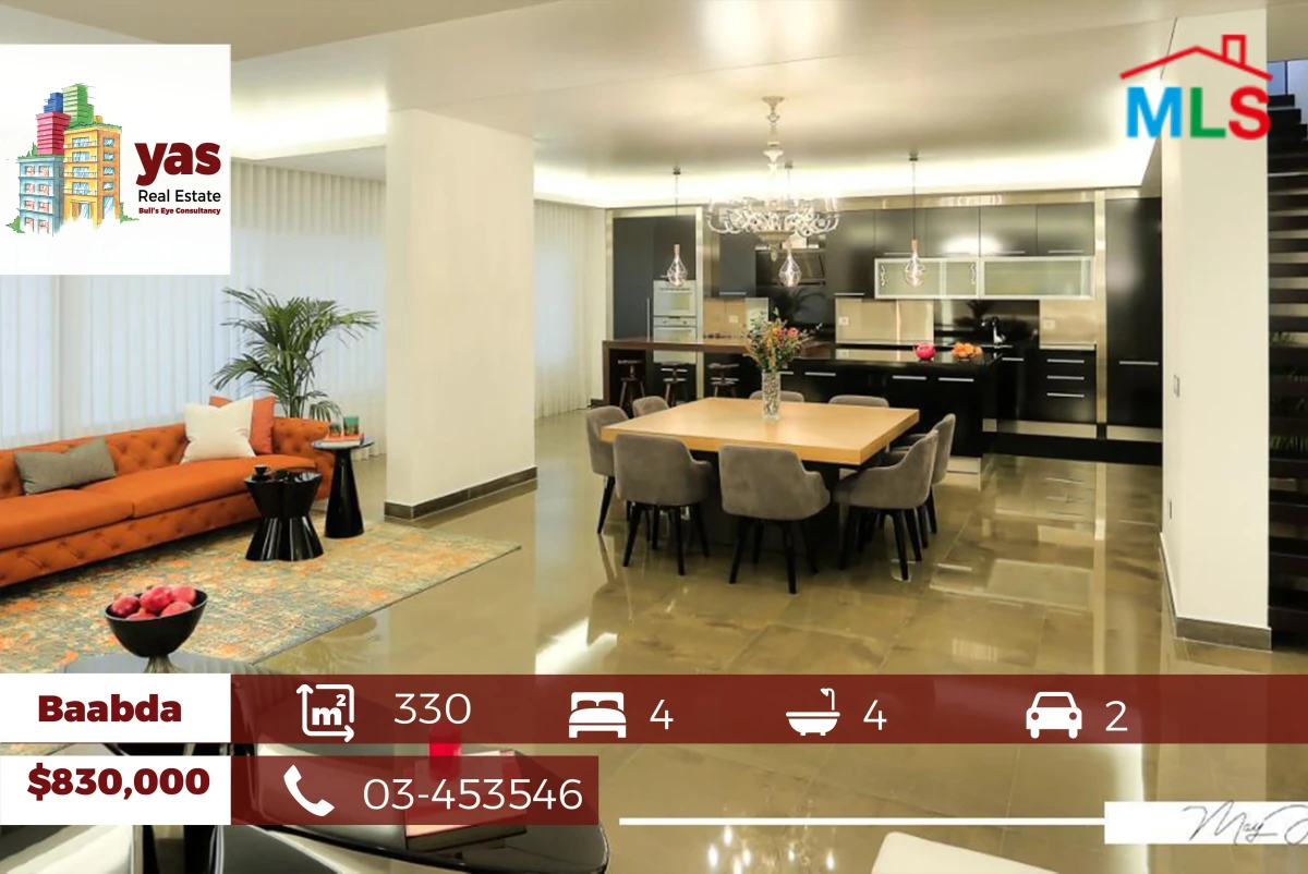 Baabda 330m2 | Duplex | Brand New | Mountain And Sea View | PA