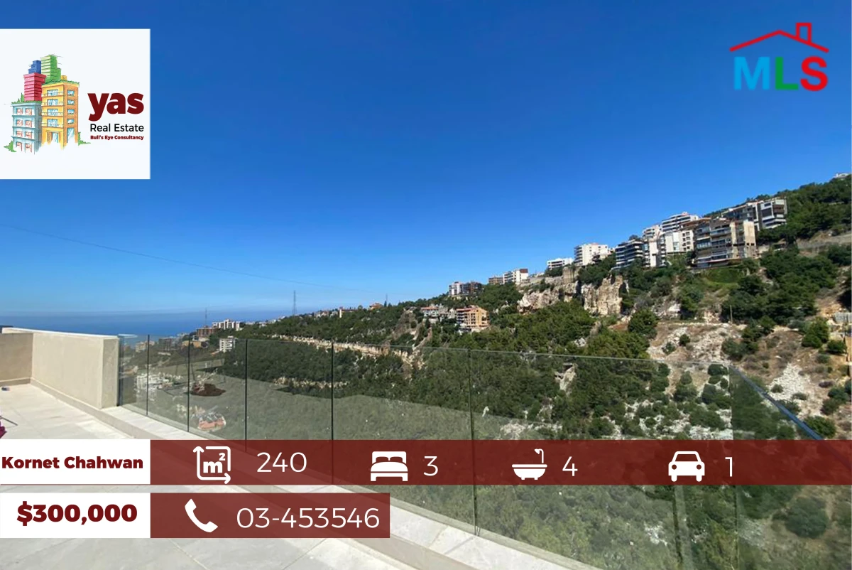 Kornet Chahwan 240m2 | Brand New | Amazing View | Classy Area | PA