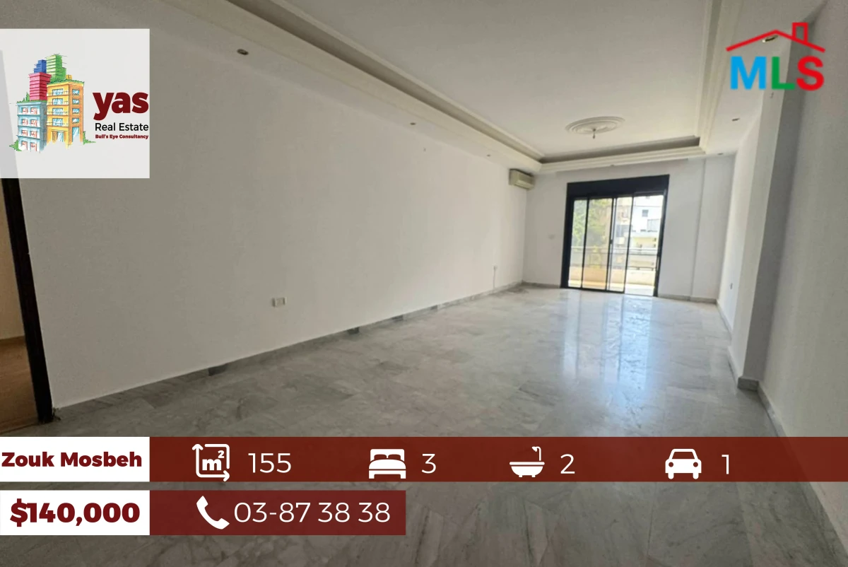 Zouk Mosbeh 155m2 | Well Maintained | Flat | Calm Street | EL