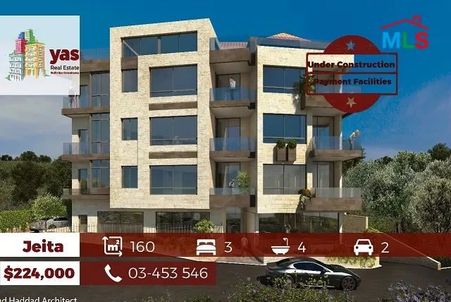 Jeita 160m2 | Under Construction | Payment Facilities | Calm Area | BA