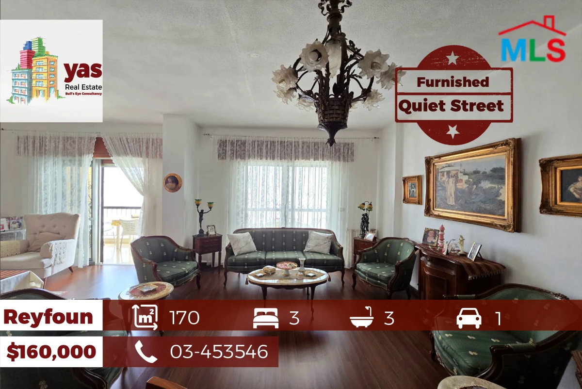 Reyfoun 170m2 | Furnished Apartment | Private Street | Classic | DA