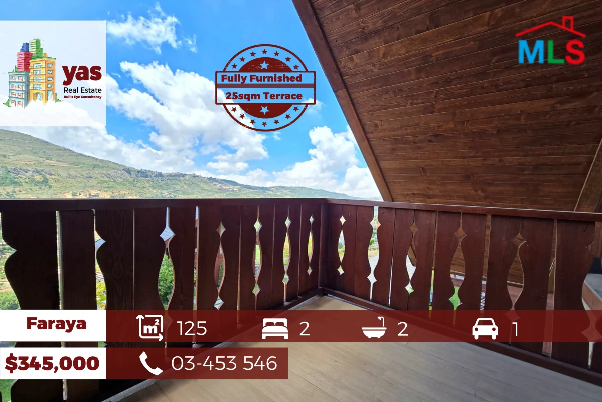 Faraya 125m2 | 25m2 Terrace | Luxury duplex | Furnished | View | DA