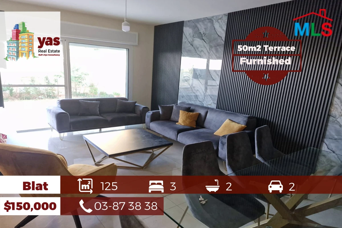 Blat 125m2 | 50m2 Terrace | Furnished | Dead End Street | ELO