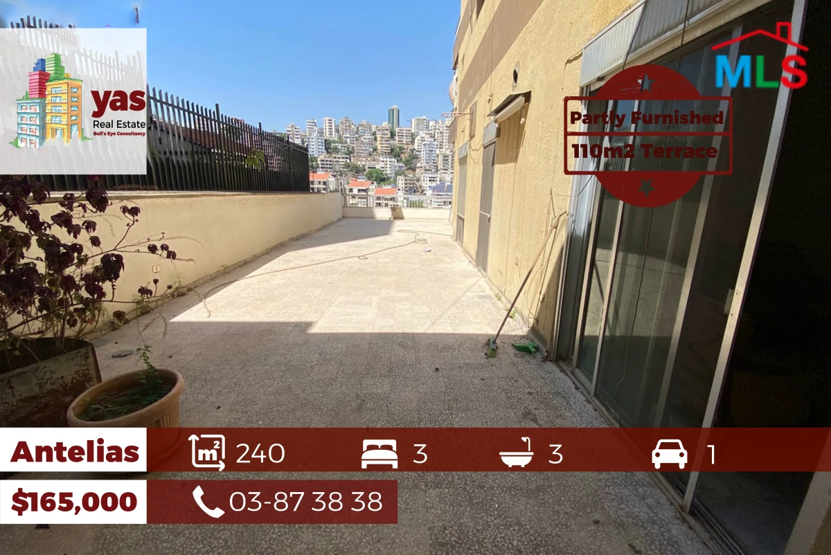 Antelias/Mezher 240m2 | 110m2 Terrace | Unlockable View | Catch | MA