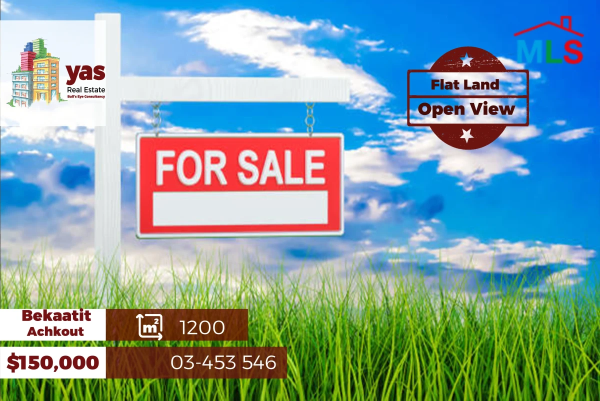 Bekaatit Achkout 1200m2 | Land | Flat Land | Astonishing View | TS