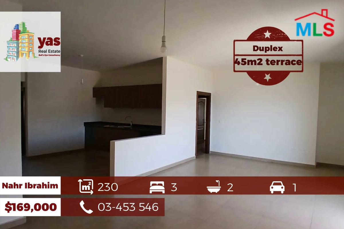 Nahr Ibrahim 230m2 | 45m2 Terrace | Brand New Duplex | Sea View | ABA