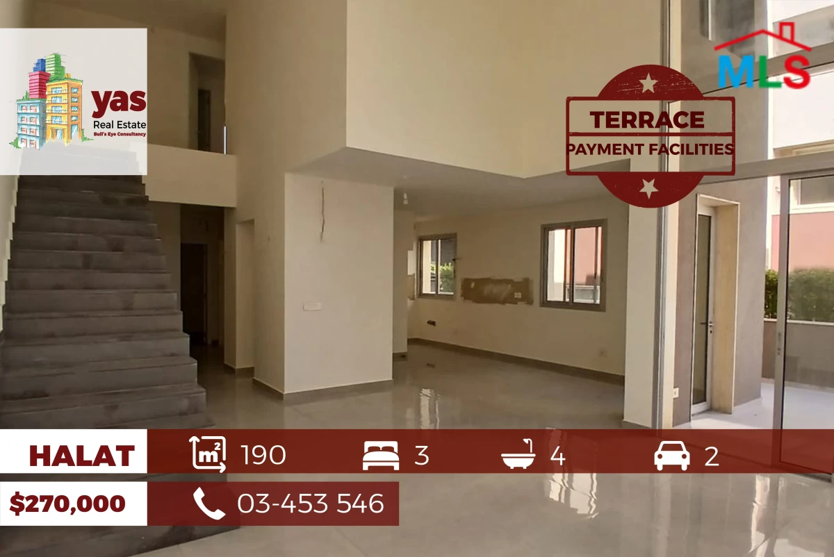 Halat 190m2 | Terrace/Garden 75m2 | Duplex | Payment Facilities |ABA