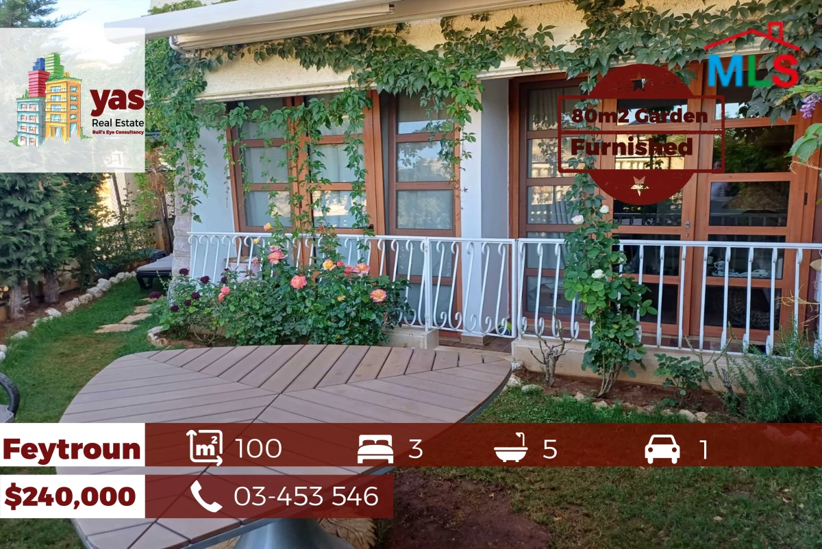 Feytroun/Satellity 100m2 | 80m2 Garden | Furnished | Barely Used | DA