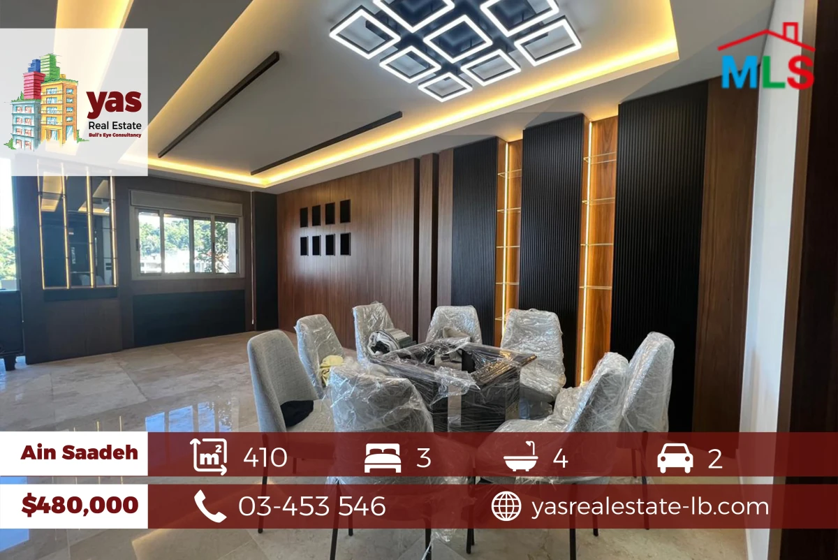 Ain Saadeh 410m2 | Duplex | 150m2 Terrace | Designer’s Signature | PA