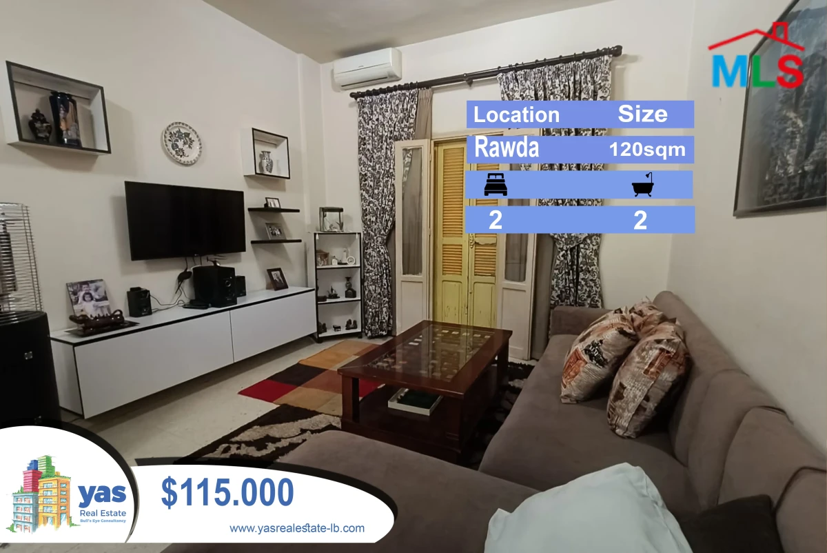Rawda 120m2 | Mint Condition| Fully Furnished | AA
